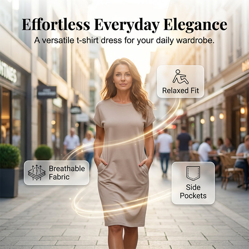💥👗 ¡50% OFF! Vestido Holgado Midi para Mujer – Comodidad y Estilo Todo el Día