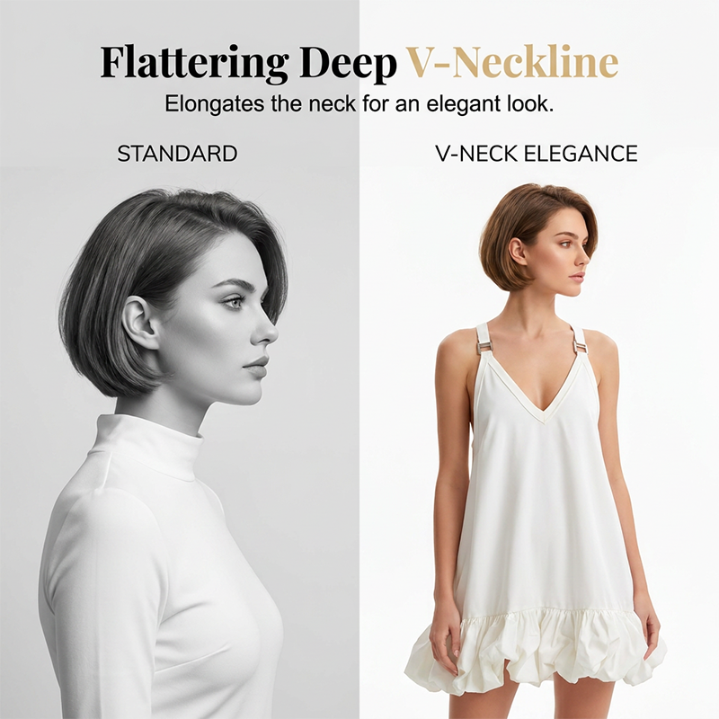 👗✨ ¡OFERTA 50% OFF! Vestido de Verano con Cuello en V – Estilo Elegante y Fresco