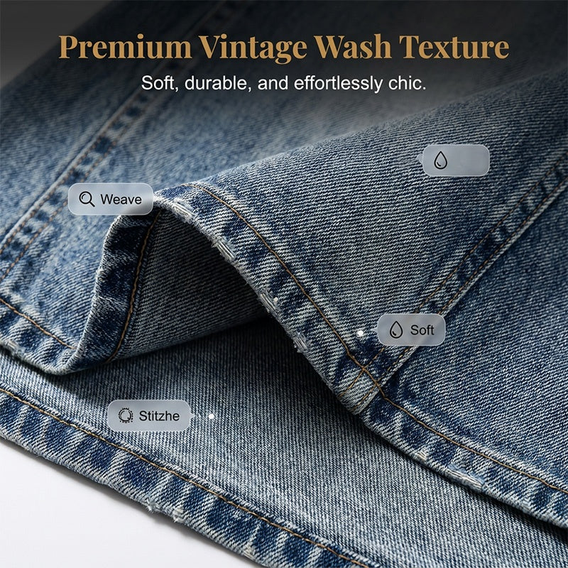 🔥✨ ¡OFERTA 50% OFF! Falda Vaquera Asimétrica de Capas – Estilo Moderno y Elegante