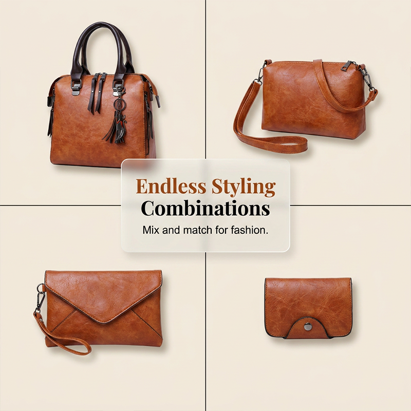 👜✨ ¡OFERTA RELÁMPAGO 50% OFF! Juego de 4 Bolsos de Mujer – Elegancia y Versatilidad Todo el Día