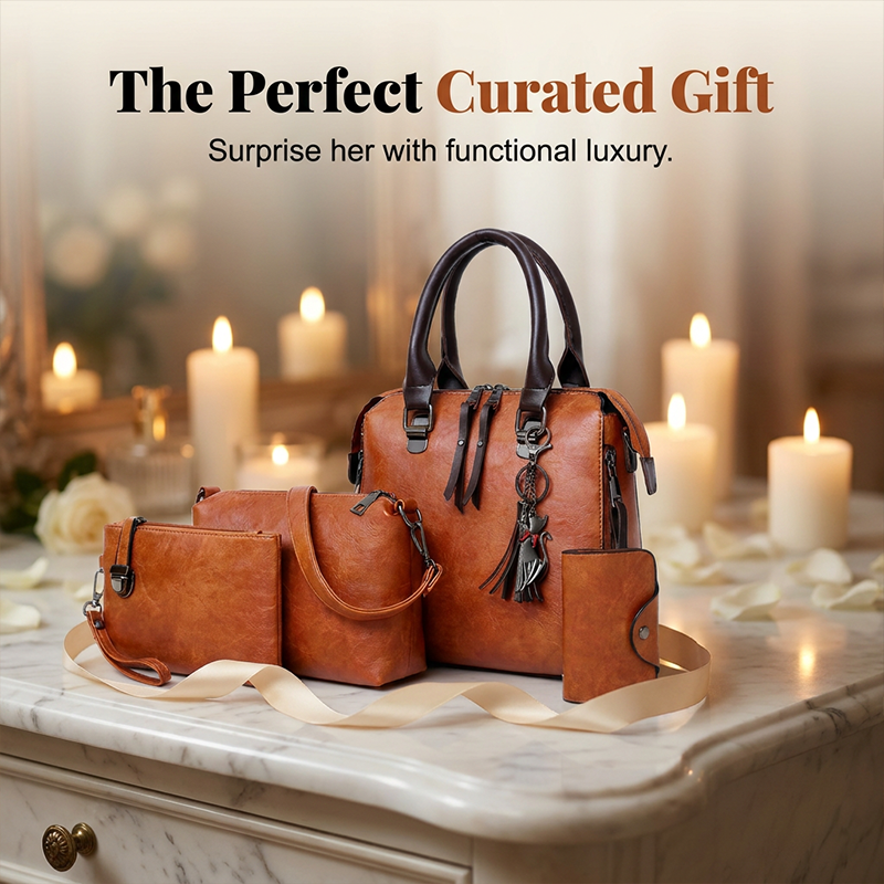 👜✨ ¡OFERTA RELÁMPAGO 50% OFF! Juego de 4 Bolsos de Mujer – Elegancia y Versatilidad Todo el Día