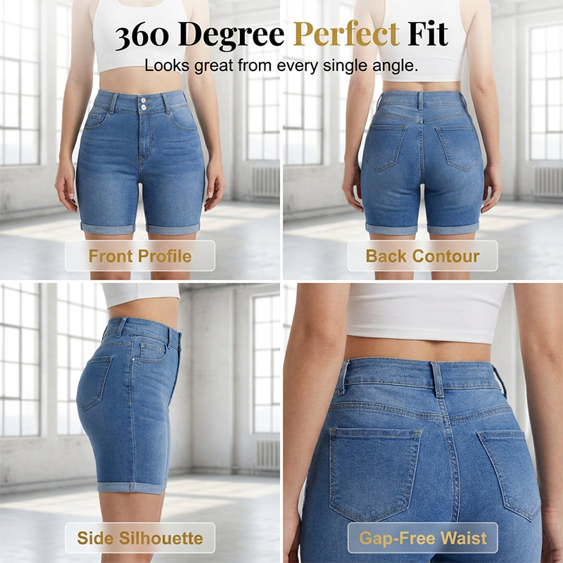 🔥👖 ¡OFERTA RELÁMPAGO 50% OFF! Shorts Vaqueros de Tiro Alto – Silueta Perfecta y Confort Todo el Día