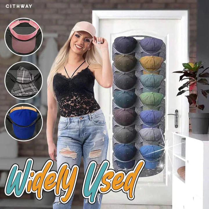 🧢✨ ¡OFERTA 50% OFF! Organizador de Gorras Colgante – 14 Bolsillos para Sombreros
