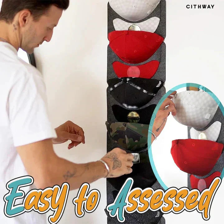 🧢✨ ¡OFERTA 50% OFF! Organizador de Gorras Colgante – 14 Bolsillos para Sombreros