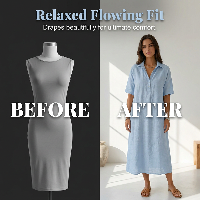 👗🔥 ¡OFERTA 50% OFF! Vestido Camisero Midi Casual – Comodidad y Estilo en Uno