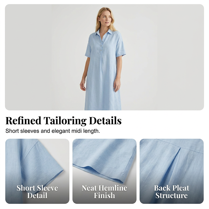 👗🔥 ¡OFERTA 50% OFF! Vestido Camisero Midi Casual – Comodidad y Estilo en Uno