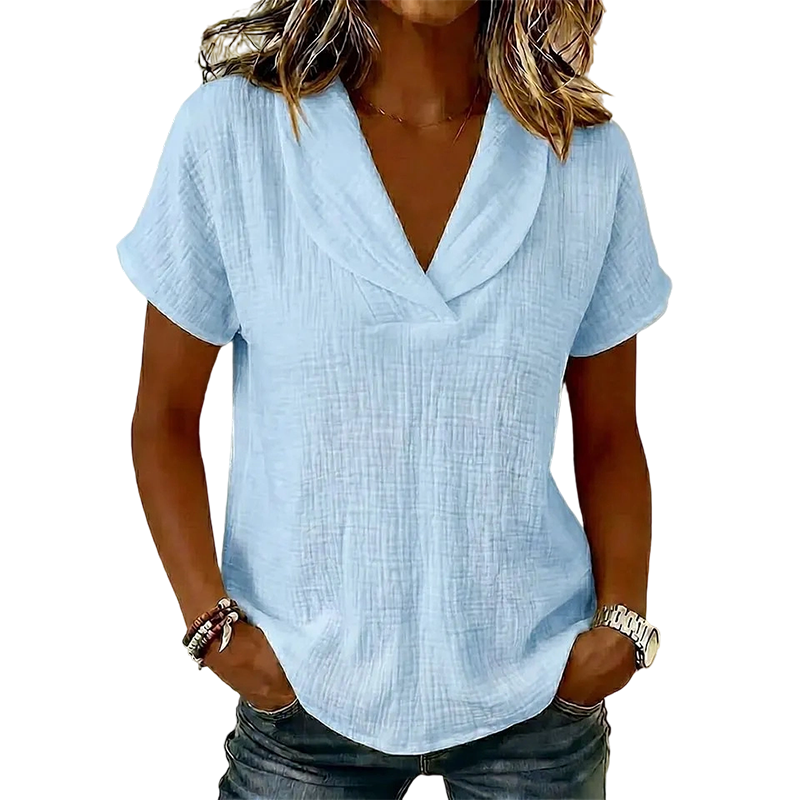 👕✨ ¡OFERTA 50% OFF! Camiseta Cuello V Ultra Ligera – Comodidad y Estilo Verano