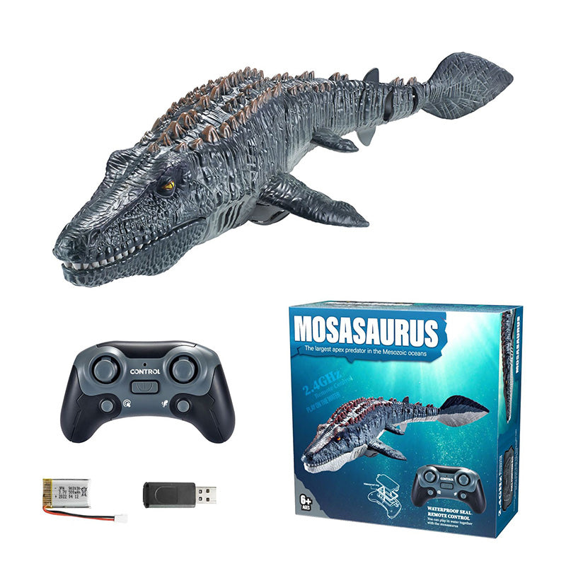 🦖🌊 ¡OFERTA 50% OFF! Mosasaurio RC 2.4G – Dinosaurio Acuático con Spray de Agua