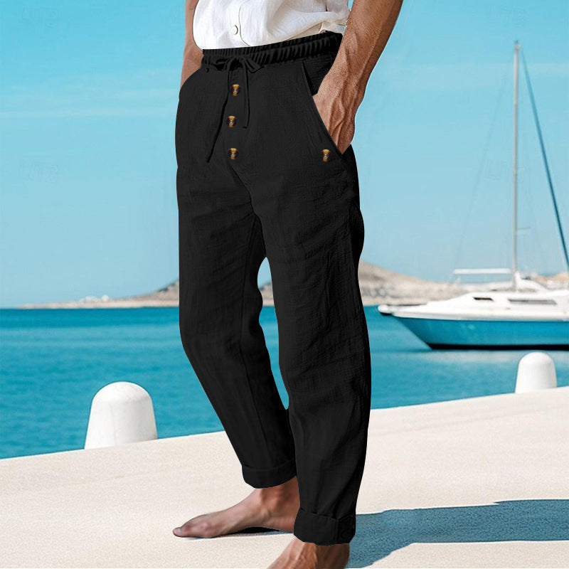 ☀️👖 ¡OFERTA 50% OFF! Pantalones de Lino Hombre – Frescura y Comodidad Total