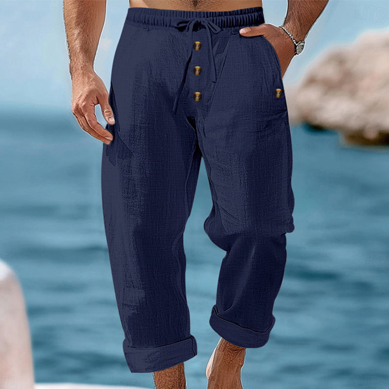 ☀️👖 ¡OFERTA 50% OFF! Pantalones de Lino Hombre – Frescura y Comodidad Total