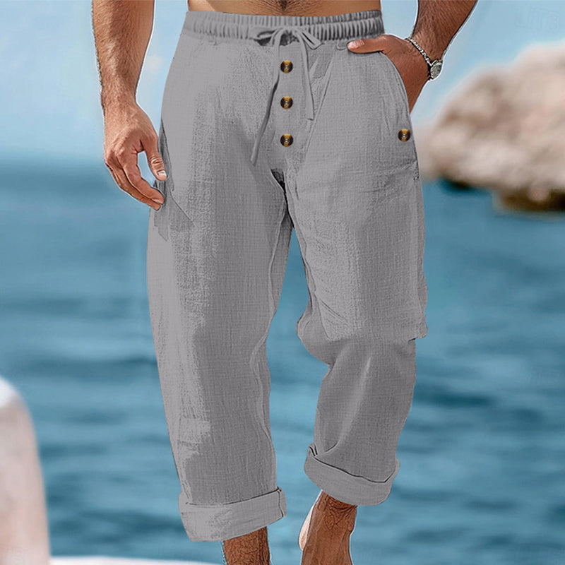 ☀️👖 ¡OFERTA 50% OFF! Pantalones de Lino Hombre – Frescura y Comodidad Total