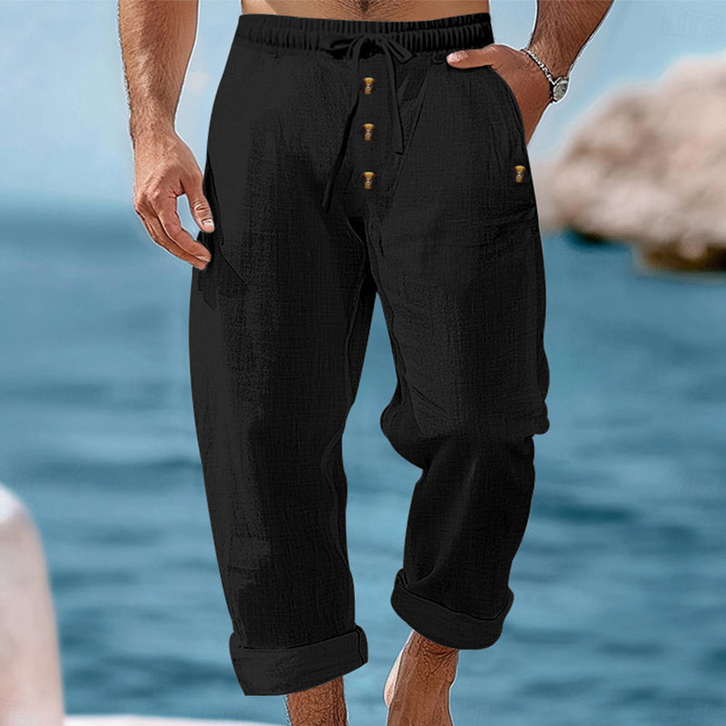☀️👖 ¡OFERTA 50% OFF! Pantalones de Lino Hombre – Frescura y Comodidad Total