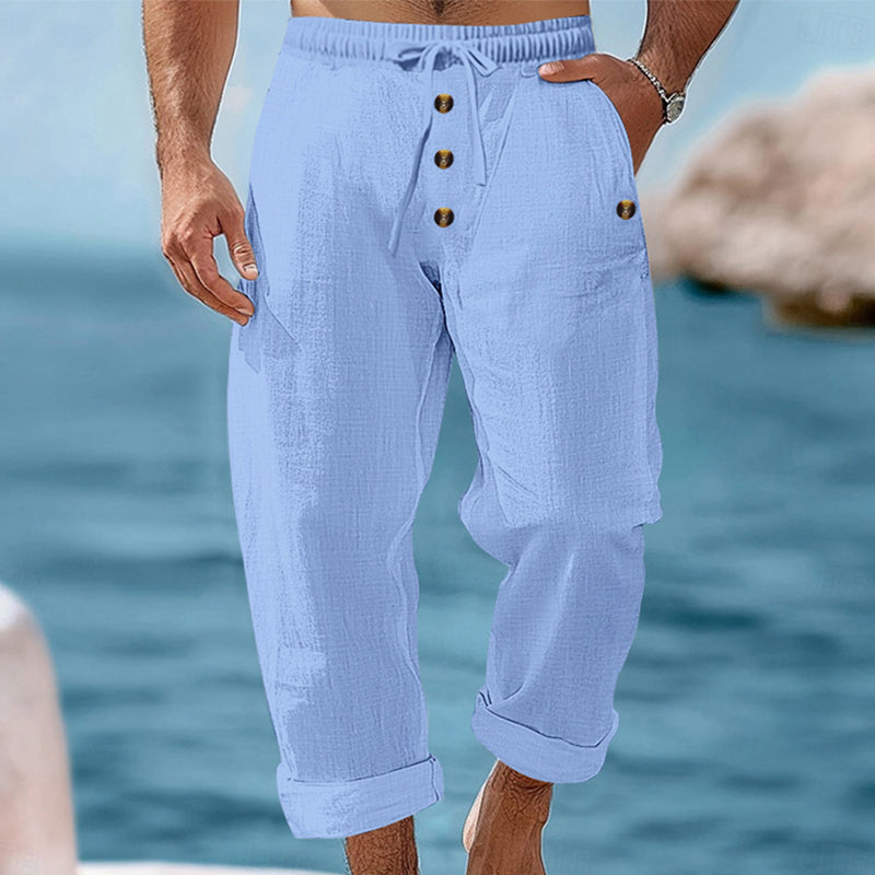 ☀️👖 ¡OFERTA 50% OFF! Pantalones de Lino Hombre – Frescura y Comodidad Total