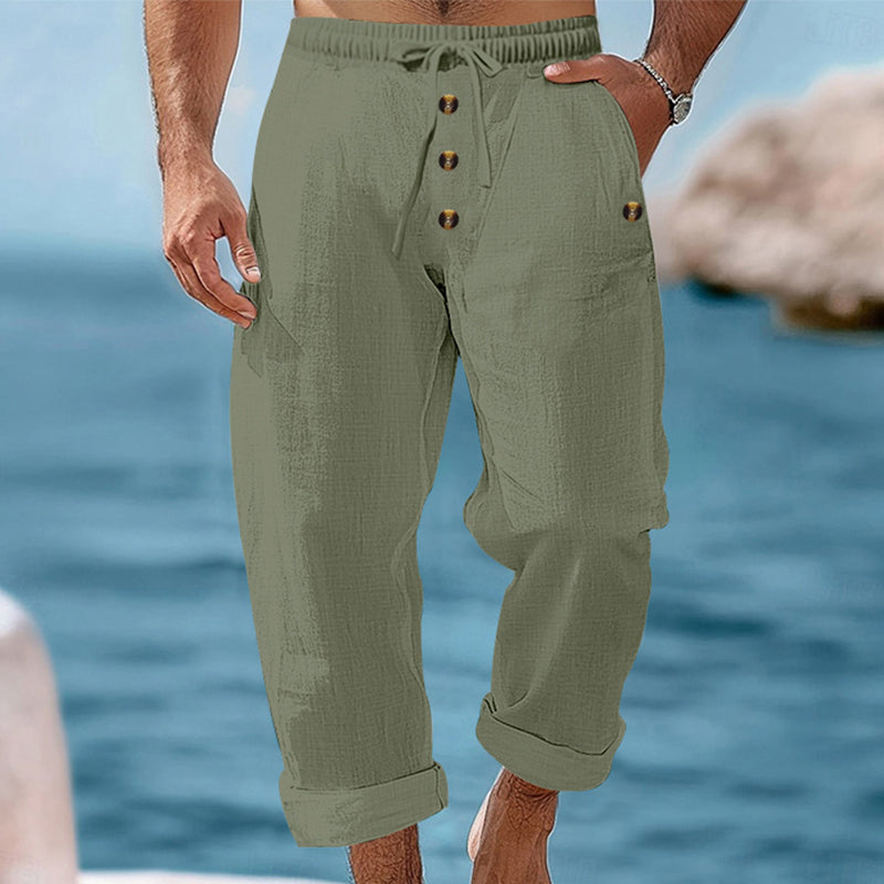 ☀️👖 ¡OFERTA 50% OFF! Pantalones de Lino Hombre – Frescura y Comodidad Total