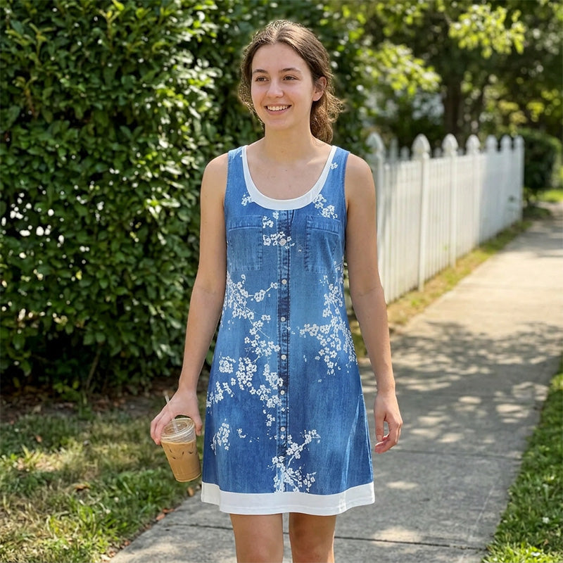 👗✨ ¡OFERTA 50% OFF! Vestido 2 Piezas Estilo Vaquero – Moda Mujer Verano