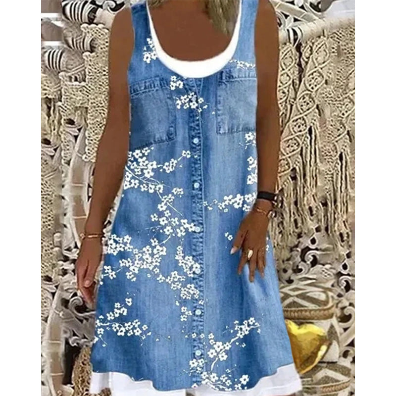 👗✨ ¡OFERTA 50% OFF! Vestido 2 Piezas Estilo Vaquero – Moda Mujer Verano