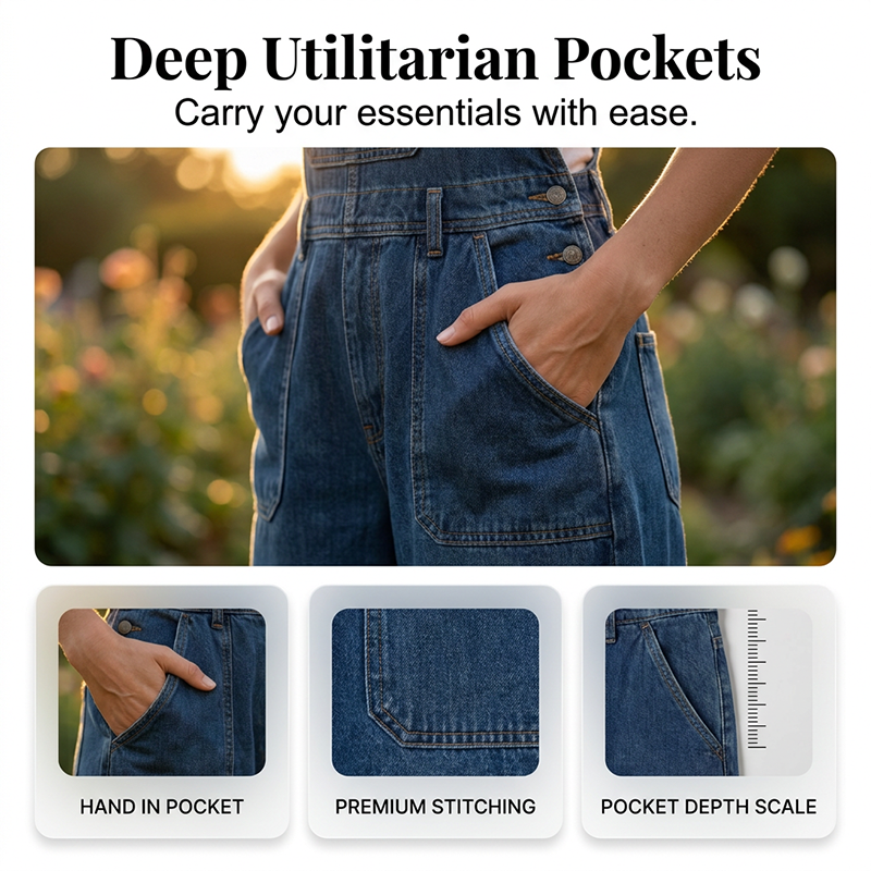 👖✨ ¡OFERTA 50% OFF! Mono Vaquero Vintage Holgado – Estilo y Comodidad Total