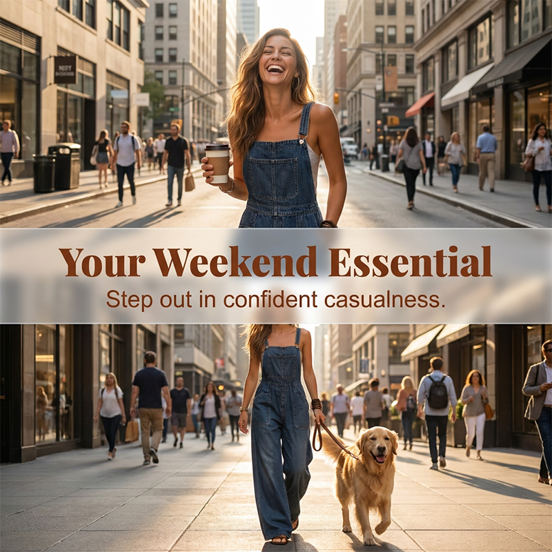 👖✨ ¡OFERTA 50% OFF! Mono Vaquero Vintage Holgado – Estilo y Comodidad Total