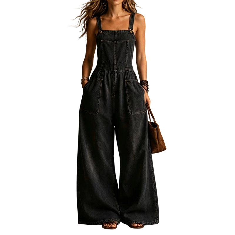 👖✨ ¡OFERTA 50% OFF! Mono Vaquero Vintage Holgado – Estilo y Comodidad Total