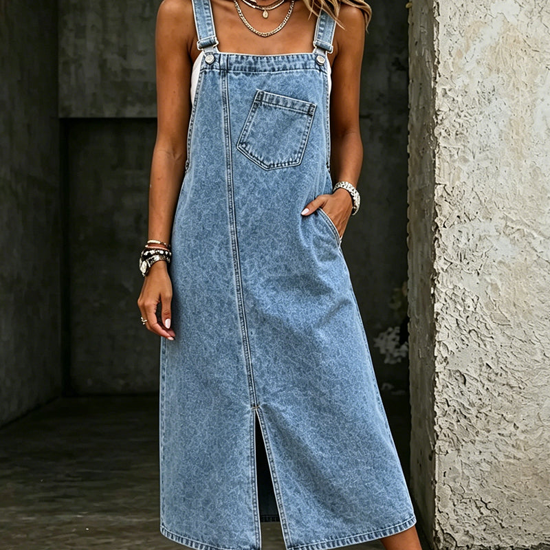 👗✨ ¡OFERTA 50% OFF! Vestido Peto Vaquero – Estilo Moderno y Comodidad