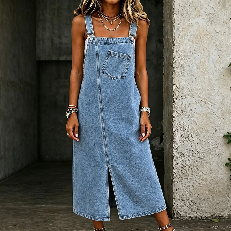 👗✨ ¡OFERTA 50% OFF! Vestido Peto Vaquero – Estilo Moderno y Comodidad