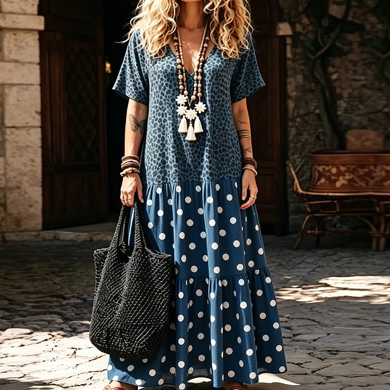 🐆✨ ¡OFERTA 50% OFF! Vestido Maxi Boho Estampado – Estilo Único y Elegante