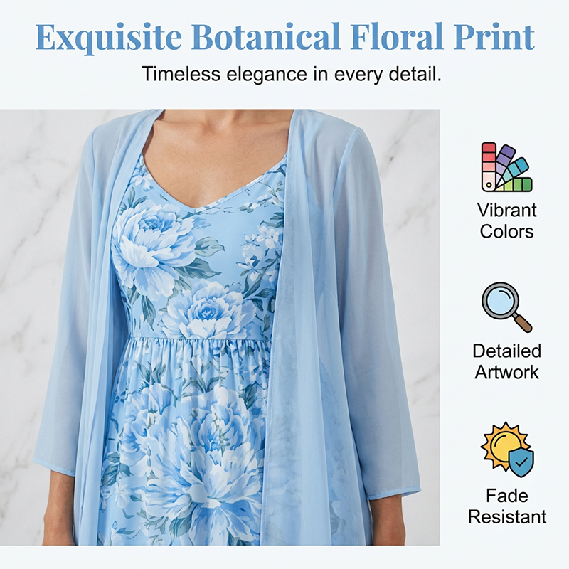 🌸✨ ¡OFERTA 50% OFF! Conjunto de Vestido Floral 2 Piezas – Elegancia y Estilo para Verano