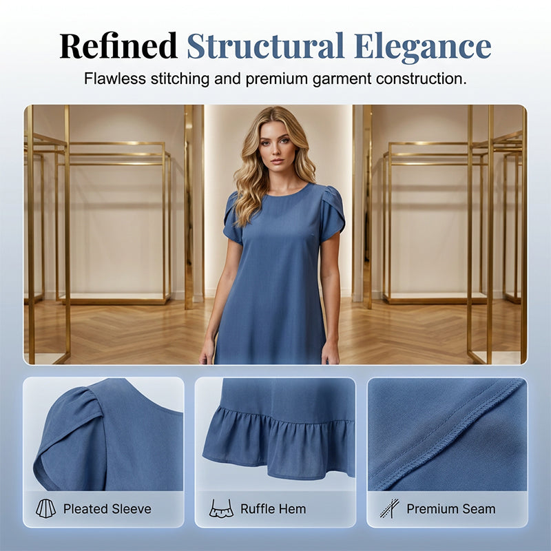 👗💙 ¡OFERTA 50% OFF! Vestido Vaquero con Volantes – Estilo Casual y Elegante para Cada Día