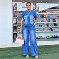 🌸💙 ¡OFERTA 50% OFF! Conjunto 2 Piezas Denim Azul Deslavado – Estilo Casual y Cómodo