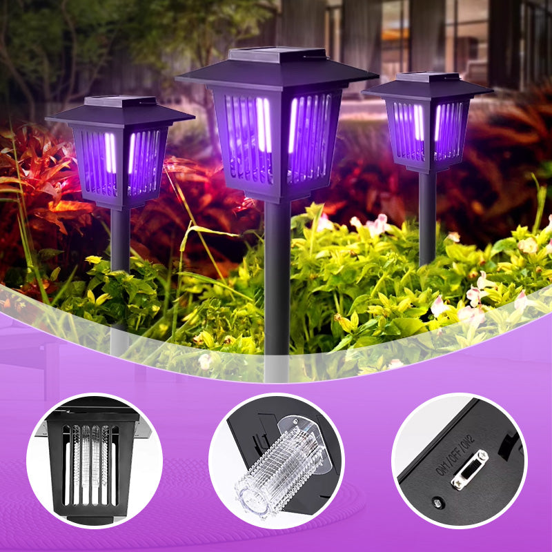 🦟☀️ ¡OFERTA 50% OFF! Matamoscas Solar para Exterior con Doble Luz – Control Inteligente de Mosquitos