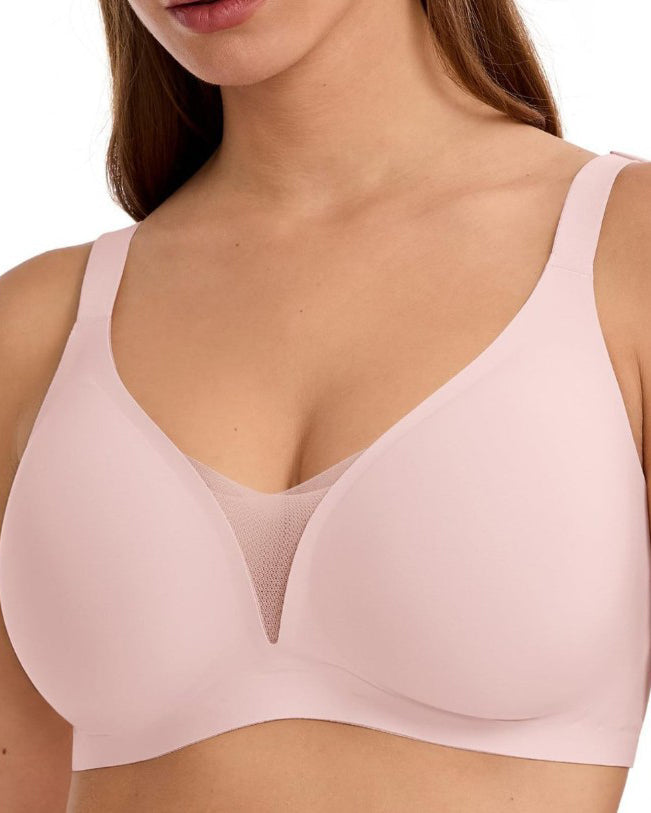 Sostén Push Up Sin Costuras para Mujer con Escote Profundo en V, Sin Aros y Cómodo
