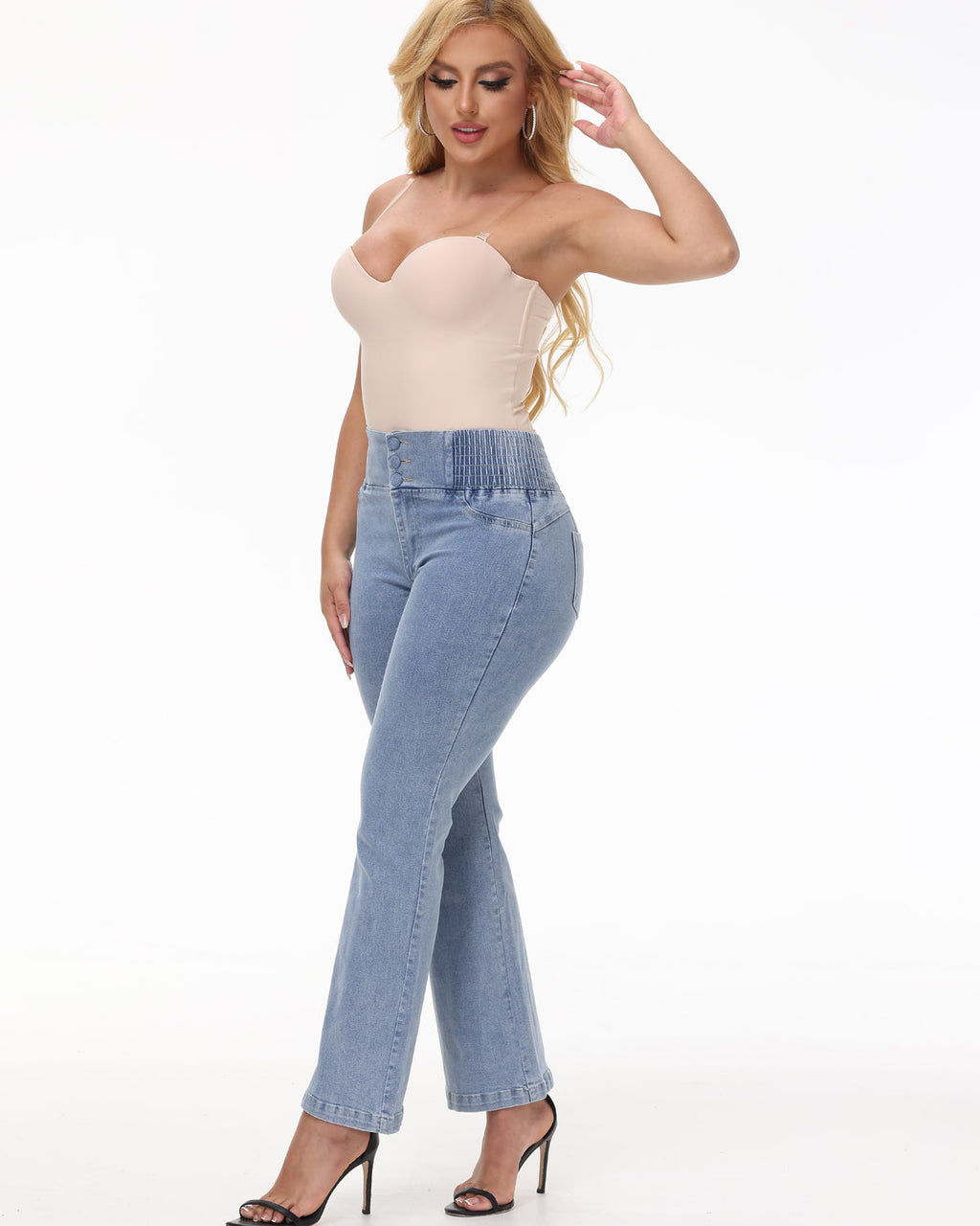 Shapshe® Body de Copa Suave en Triángulo con Control de Abdomen 2 en 1 Moldeador para Mujer