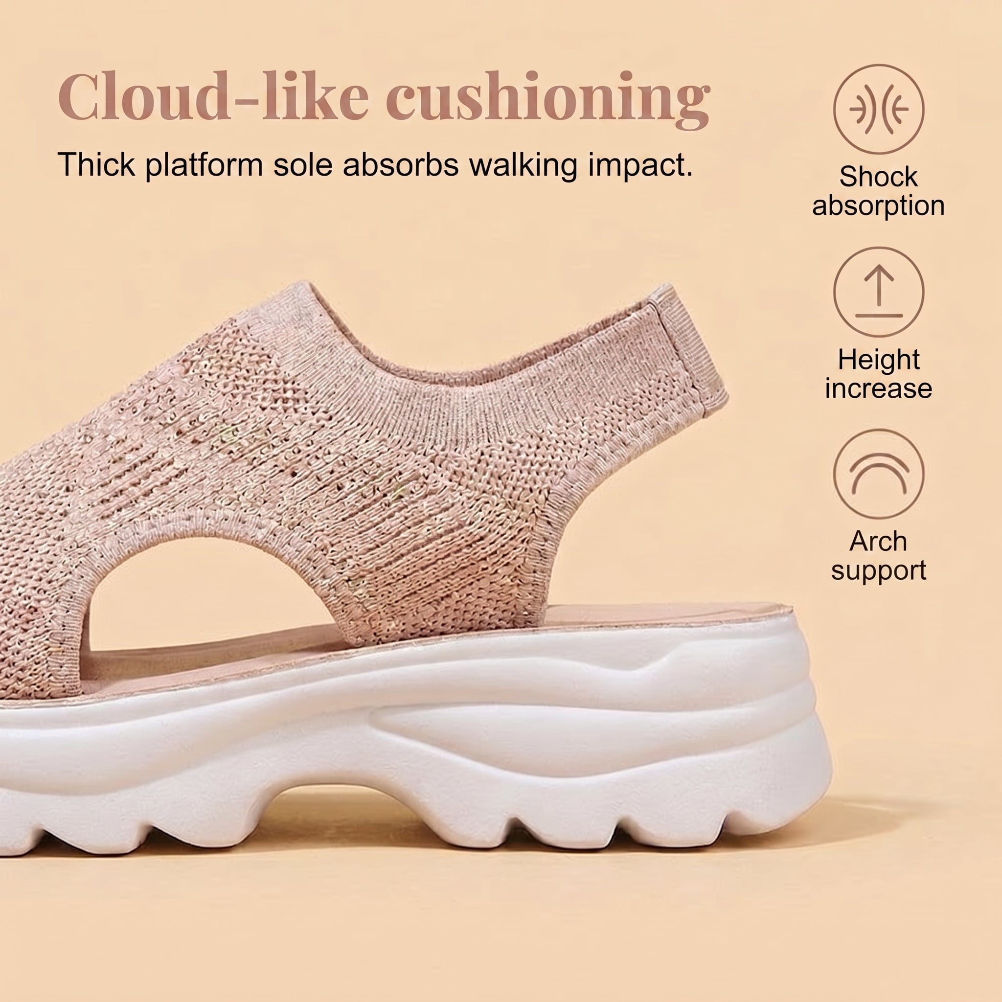 👡☁️ ¡OFERTA RELÁMPAGO 50% OFF! Sandalias de Malla con Plataforma – Comodidad Cloud Soft Todo el Día
