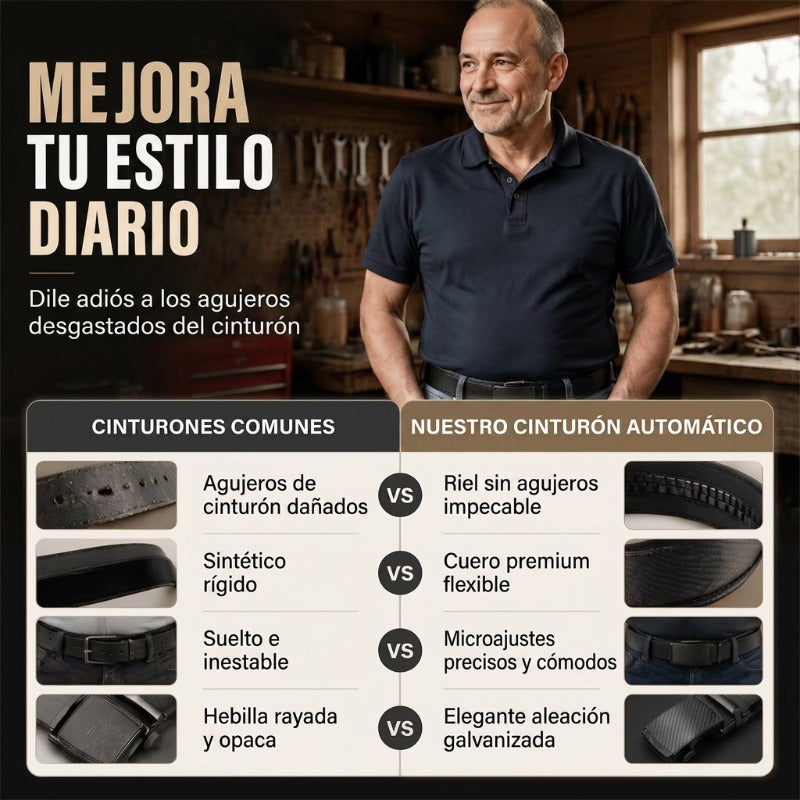 ✨️Oferta por tiempo limitado: 50% de descuento🎁 Cinturón de cuero con hebilla ajustable