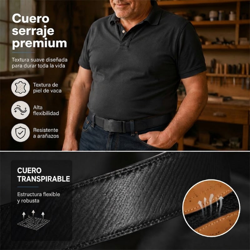 ✨️Oferta por tiempo limitado: 50% de descuento🎁 Cinturón de cuero con hebilla ajustable