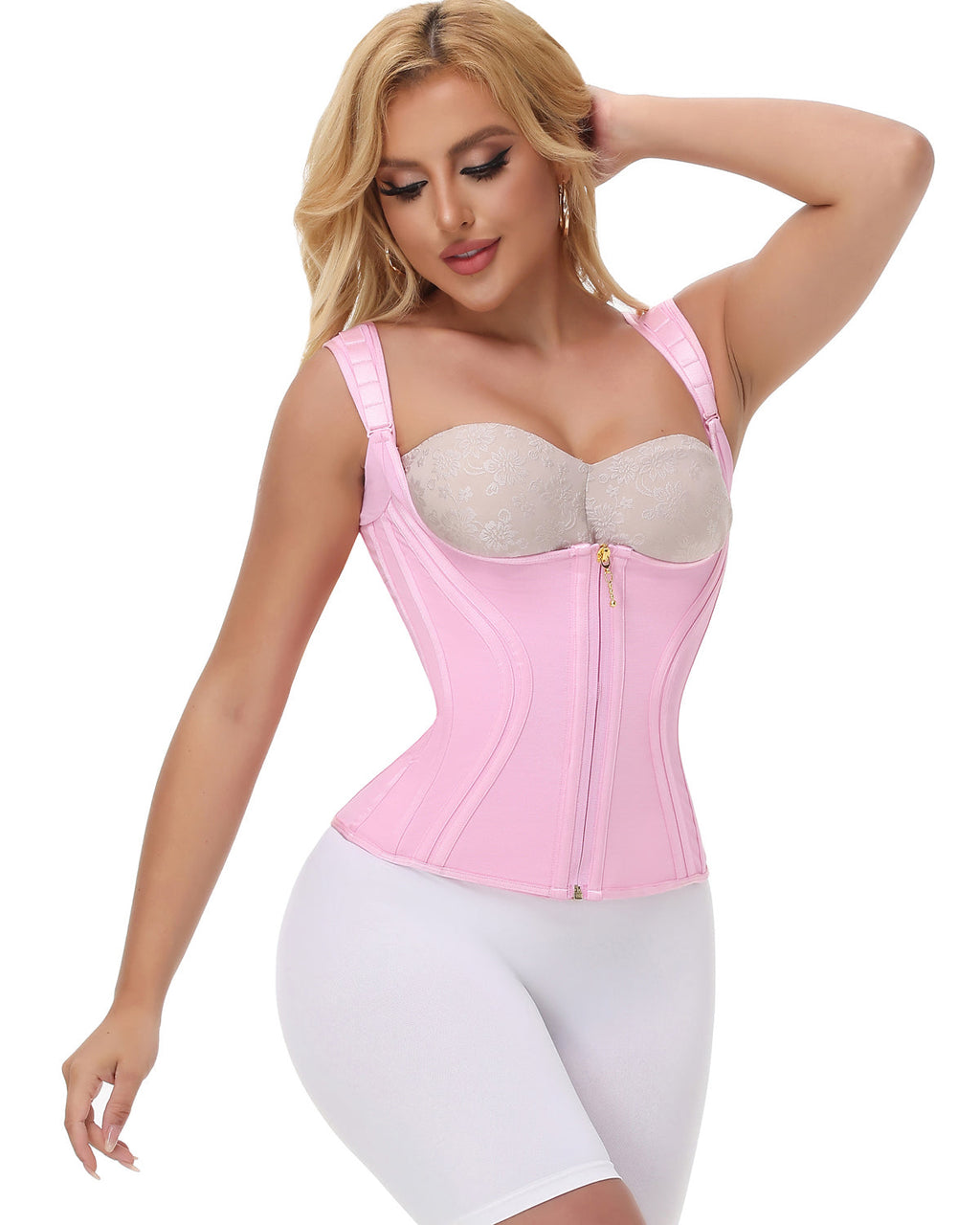 Shapshe® Fajas Colombianas Moldeadoras de Cintura con Doble Control de Abdomen y Varillas