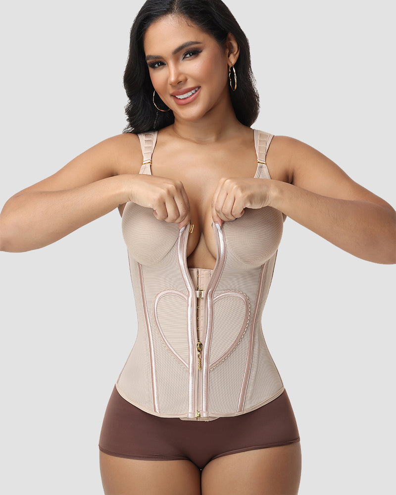 Corsé Cinturilla Reductora con Sujetador Incorporado Shapshe® con Diseño de Corazón
