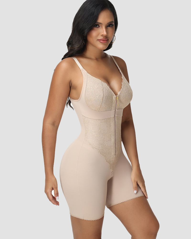 Moldeador Corporal Completo Shapshe® con Panel de Encaje y Cierre Frontal