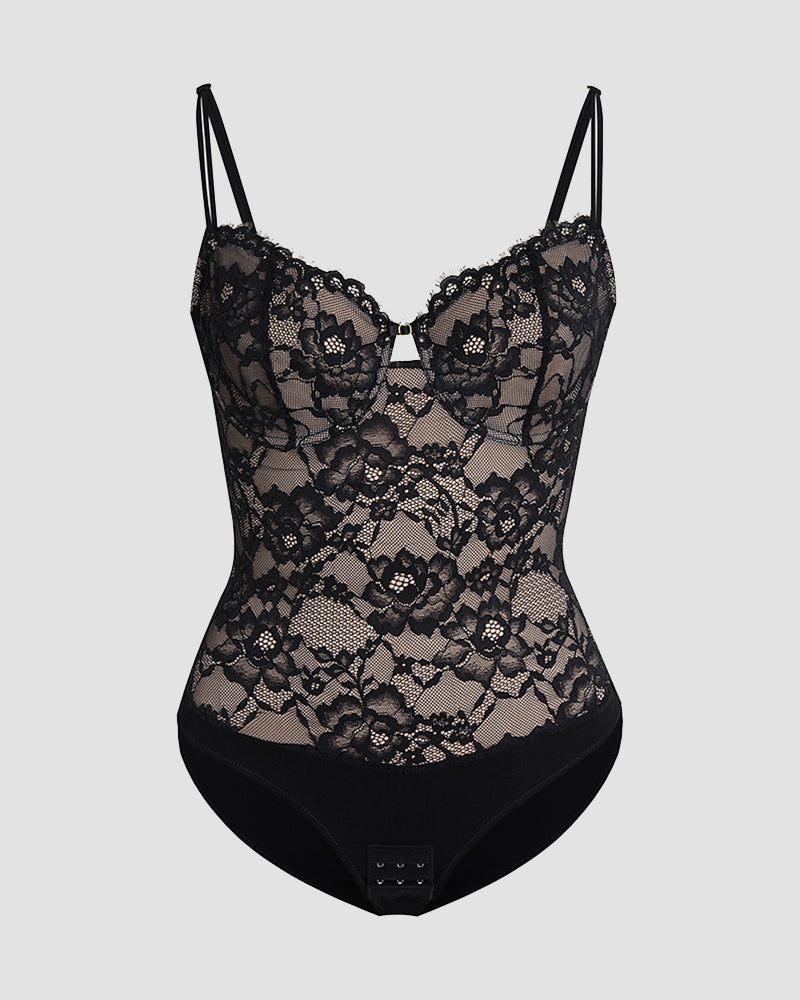 Shapshe® Body Moldeador con Encaje Floral y Sujetador Incorporado