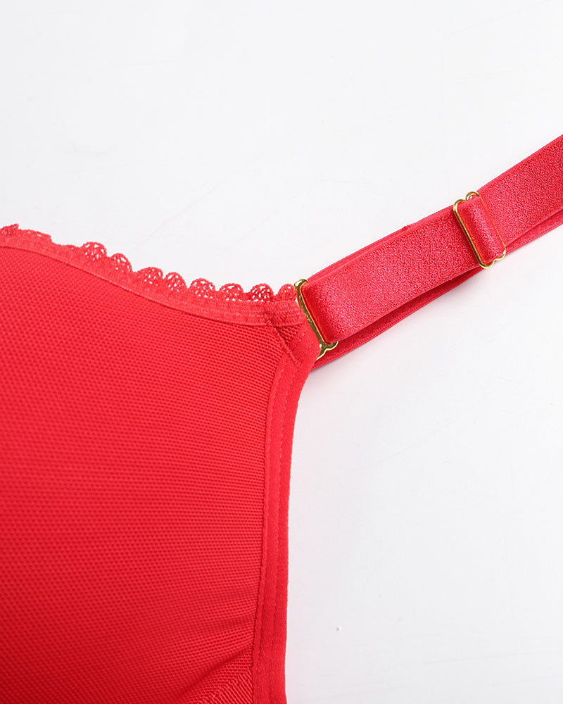 Shapshe® Fajas Colombianas Corset Top con Cremallera Entrenador de Cintura Love Pattern