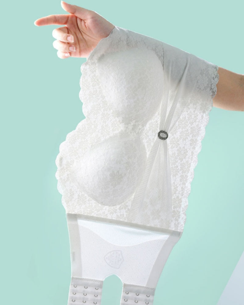 Sostén Sexy Push Up Antideslizante Sin Aros con Tirantes Removibles