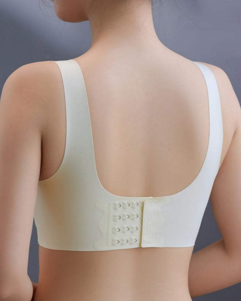 Sujetador deportivo con push up, hebilla frontal, talla grande, anti flacidez