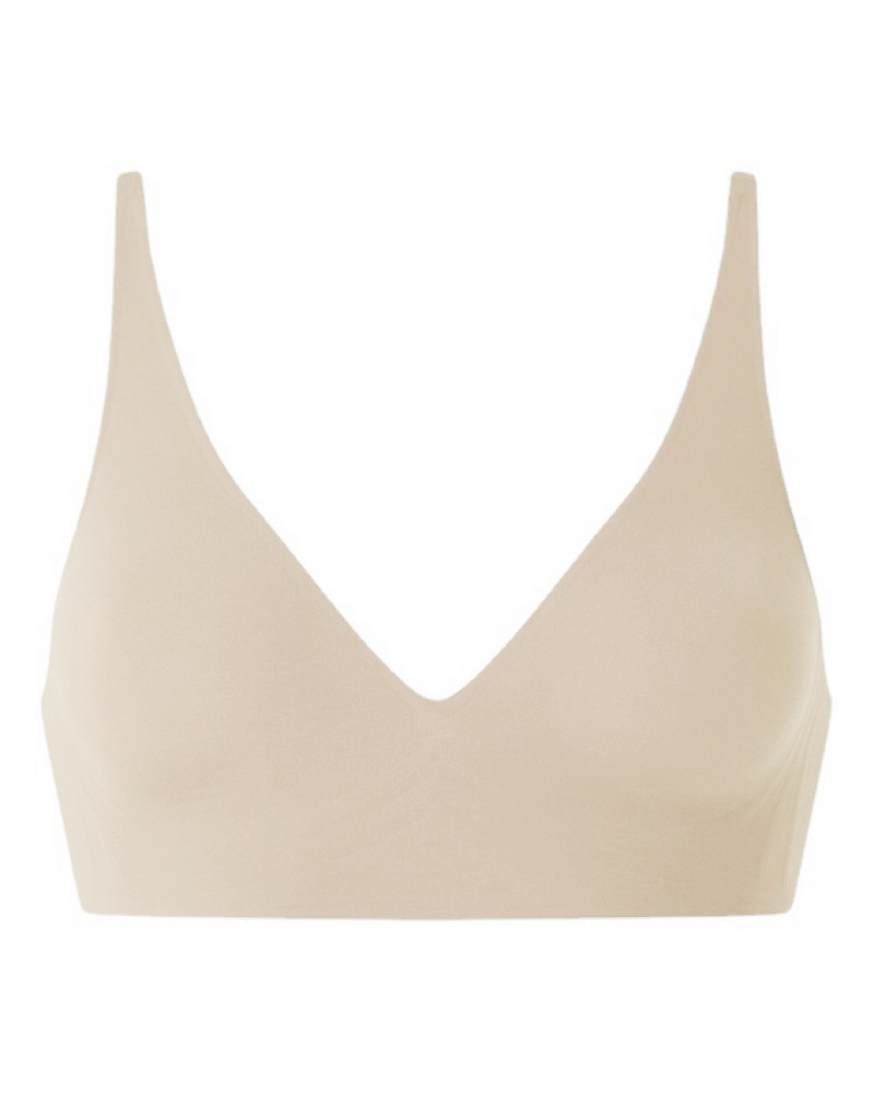 Brasier inalámbrico push up sin costuras con escote en V