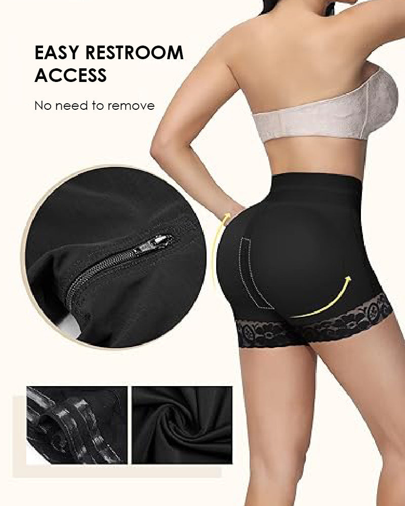 Shapshe® Shorts BBL de Doble Compresión de Cintura Alta con Panty de Control de Abdomen Medio