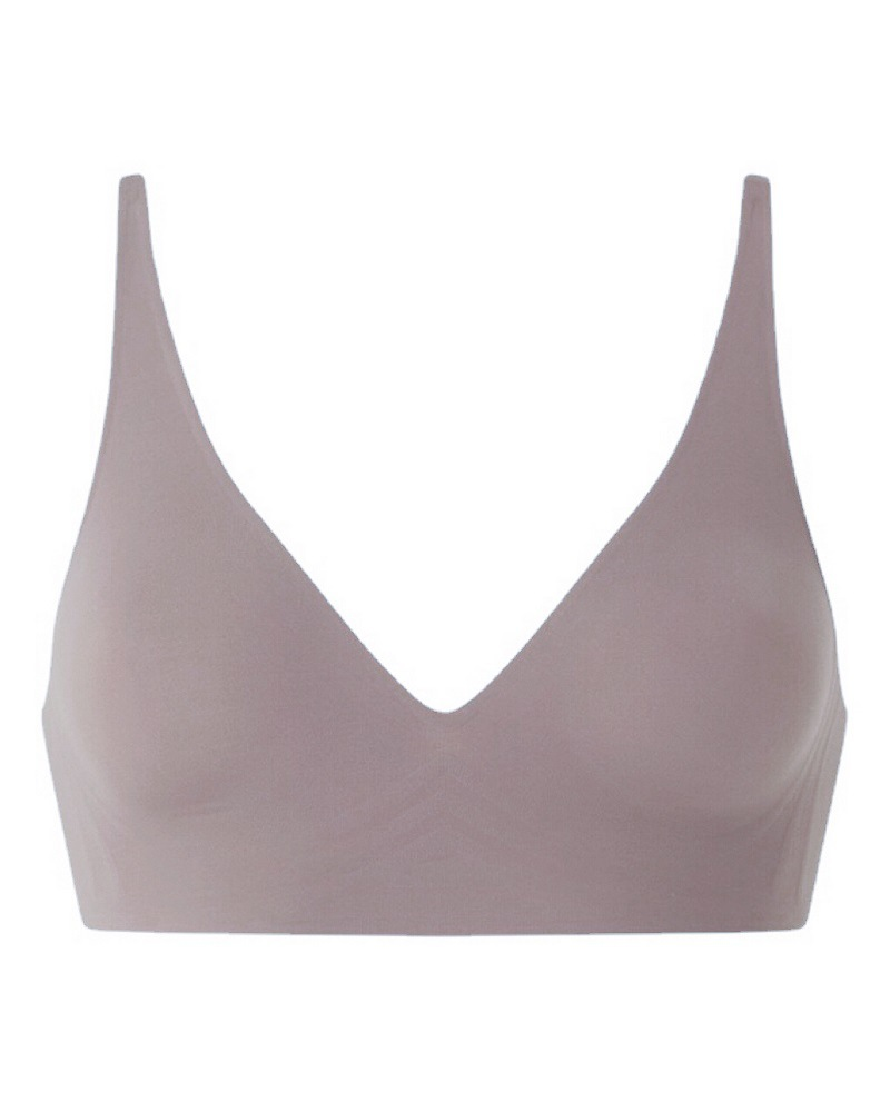Brasier inalámbrico push up sin costuras con escote en V
