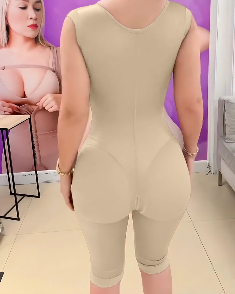 Fajas Colombianas Hourglass Moldeador Corporal Completo Sin Mangas Con Sostén