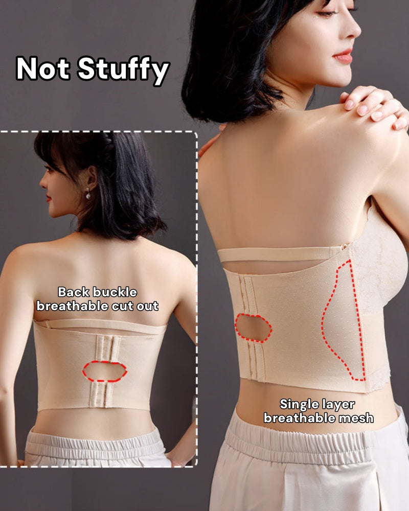 Sostén Sexy Push Up Antideslizante Sin Aros con Tirantes Removibles